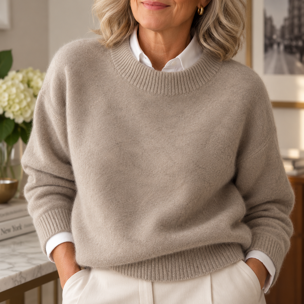 NORA | RIBBED NECK KNIT JUMPER