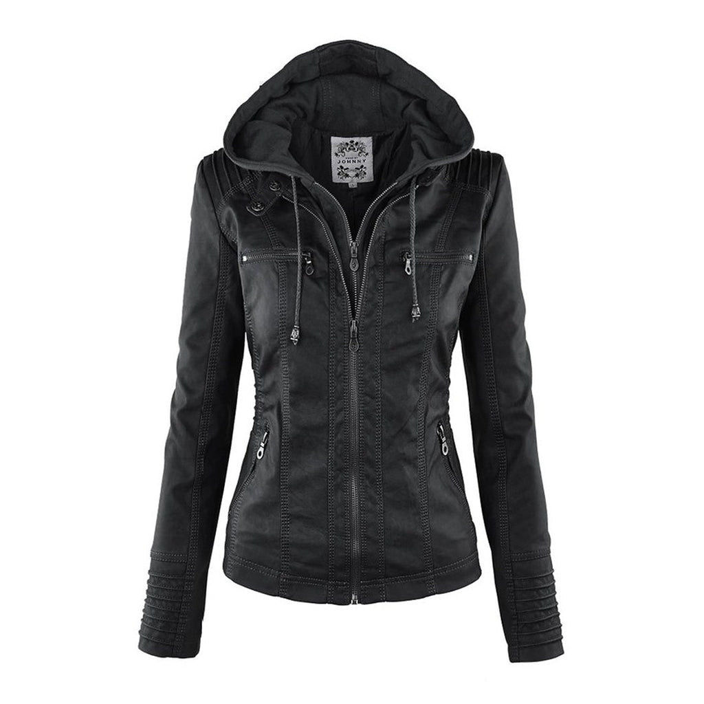 SIENNA | HOODED MOTO JACKET