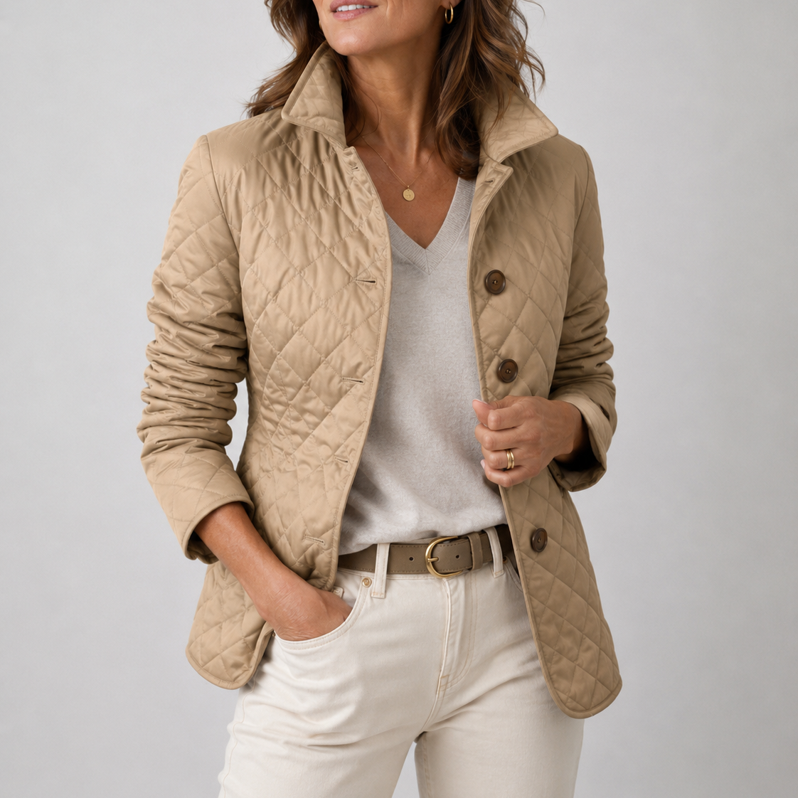 HOLLY | QUILTED BUTTON JACKET
