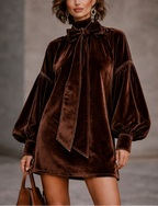 OCTAVIA | ELEGANT VELVET MINI DRESS