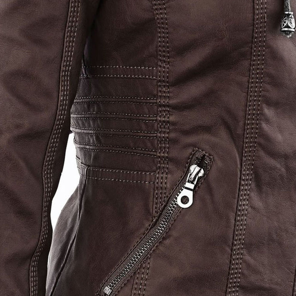 SIENNA | HOODED MOTO JACKET