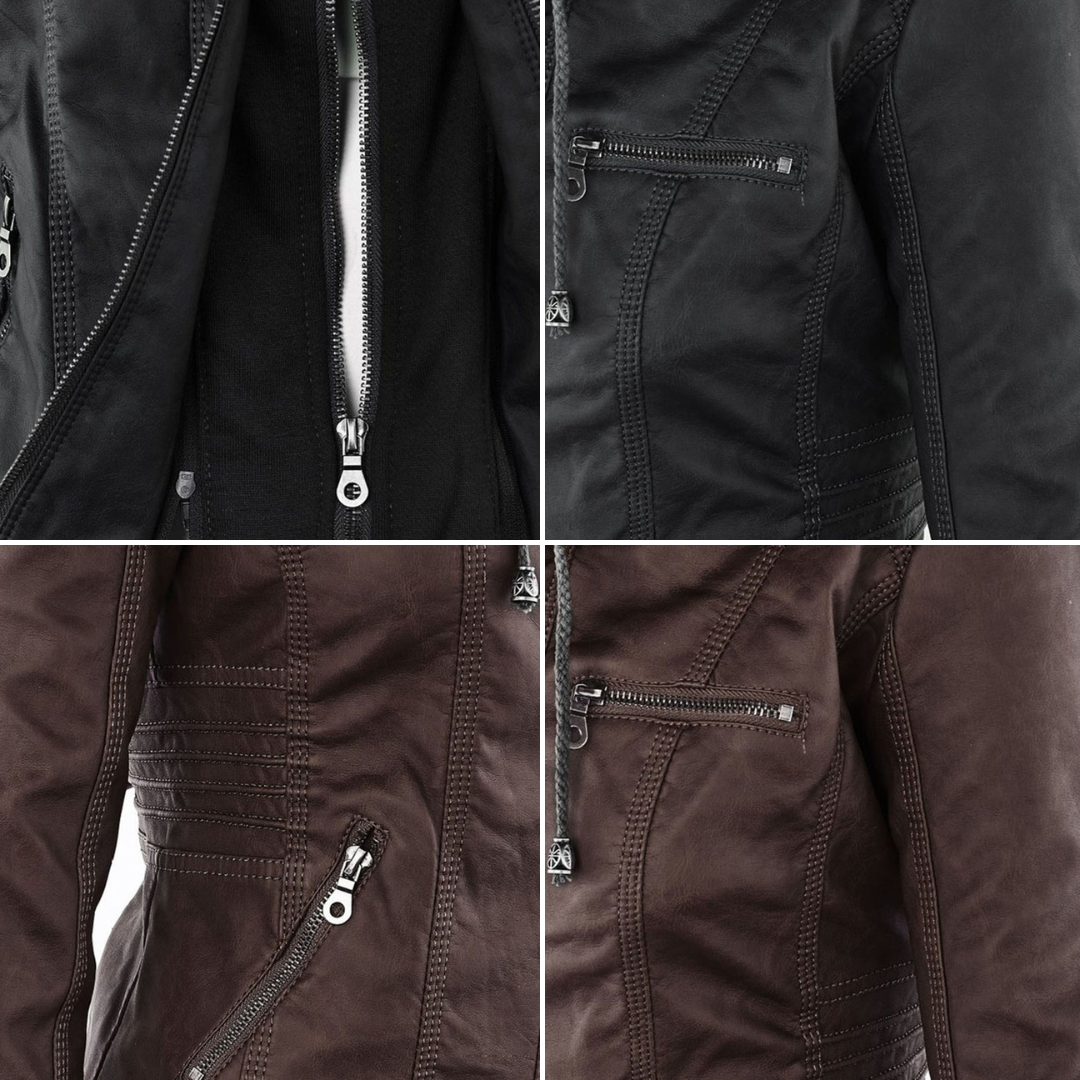 SIENNA | HOODED MOTO JACKET
