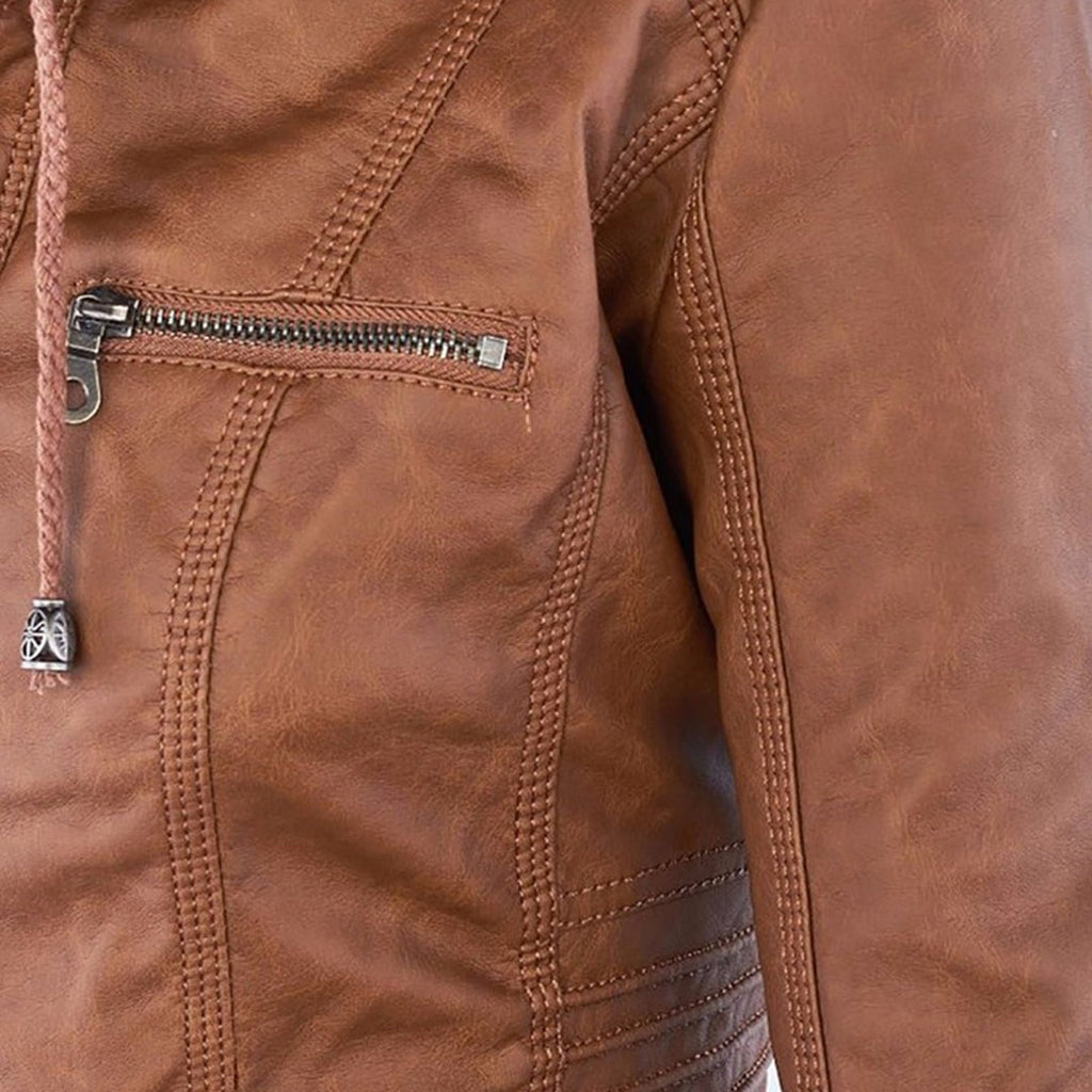 SIENNA | HOODED MOTO JACKET