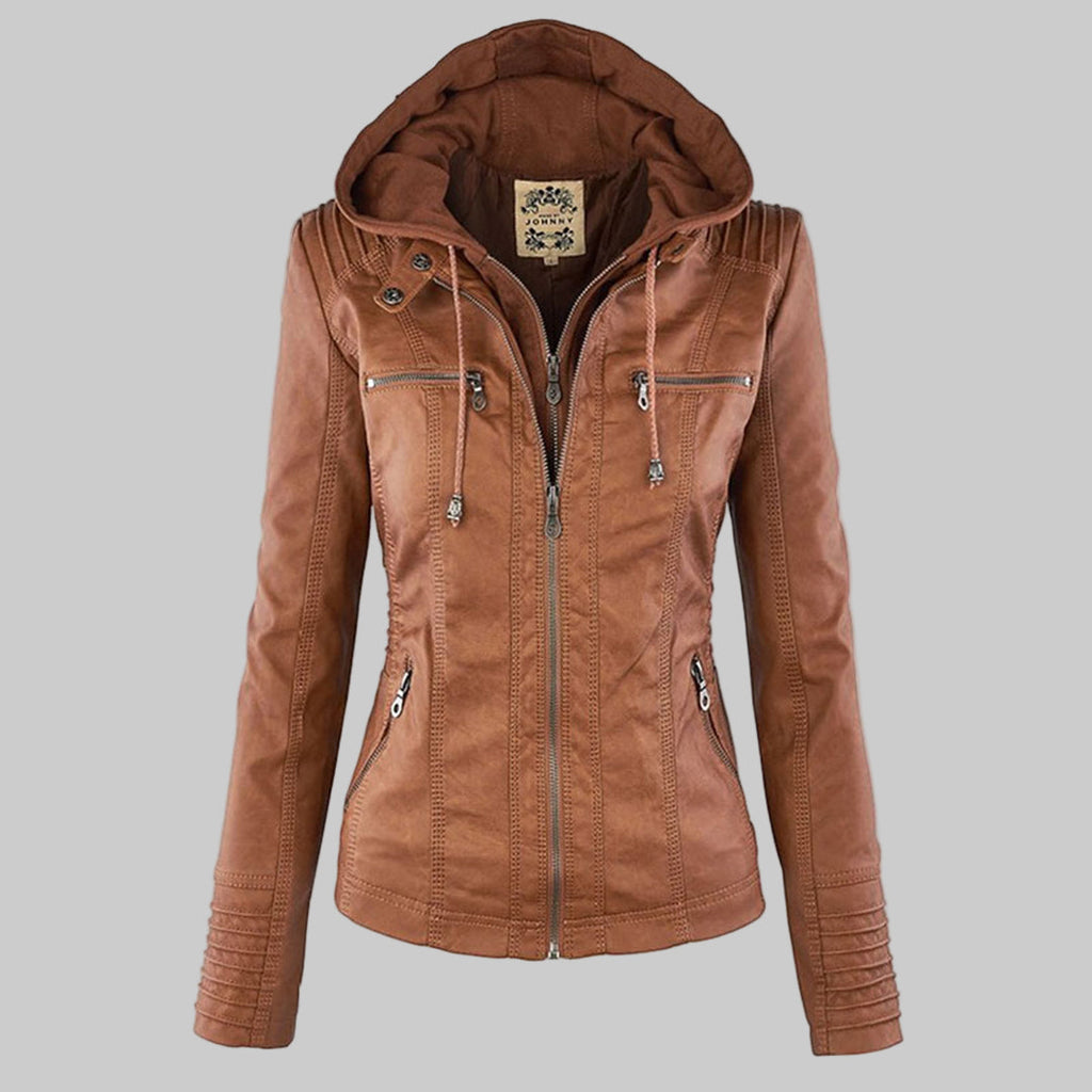SIENNA | HOODED MOTO JACKET