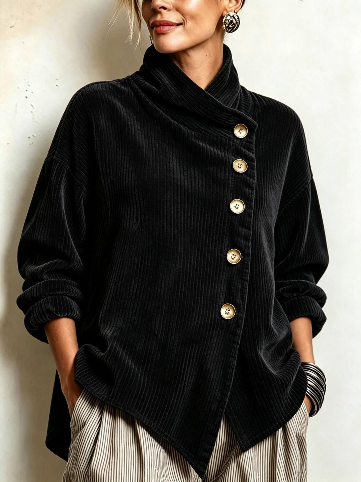 MAEVE | CORDUROY BUTTON JUMPER