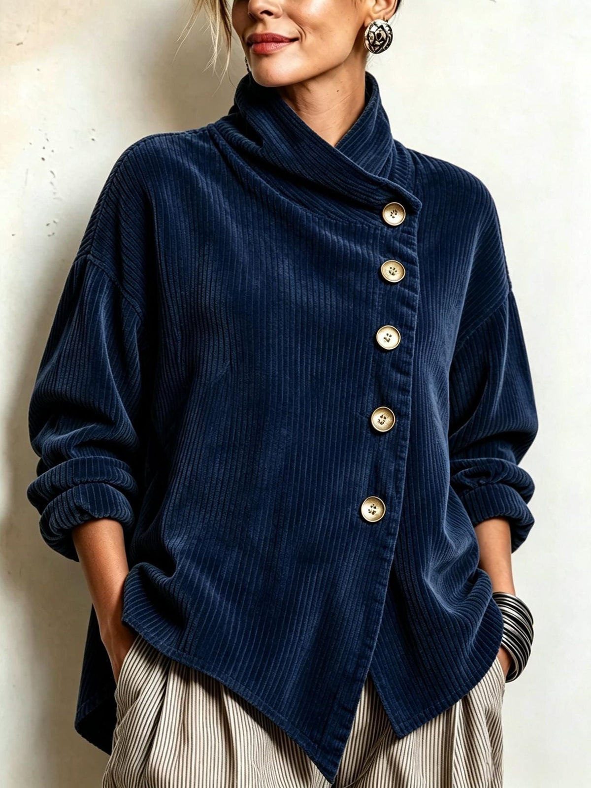 MAEVE | CORDUROY BUTTON JUMPER