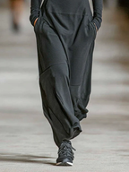 LUNA | TURTLENECK ZIP-UP LOOSE-FITTING CASUAL DRESS