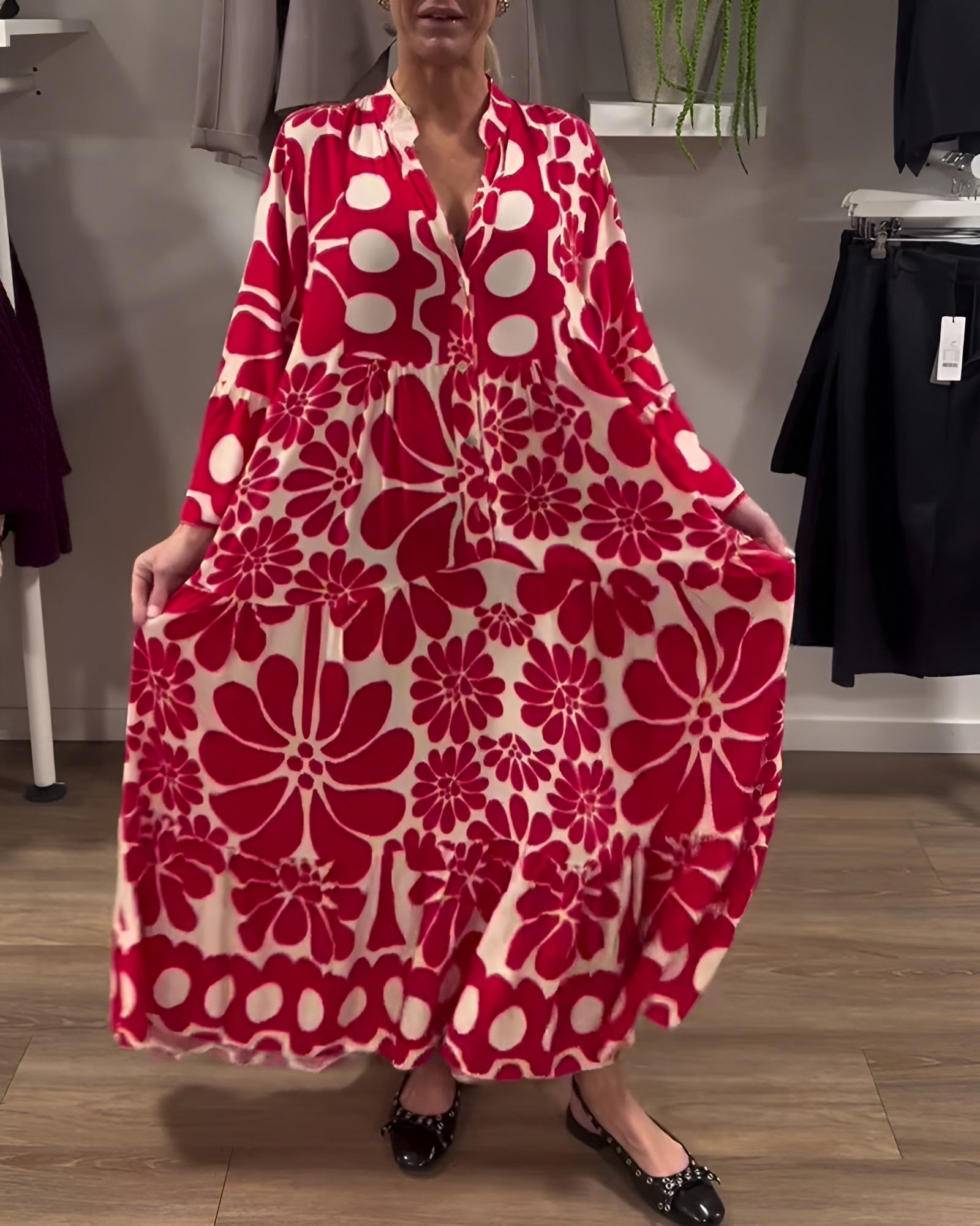 MARIELLE | ELEGANT MAXI DRESS WITH PRINT