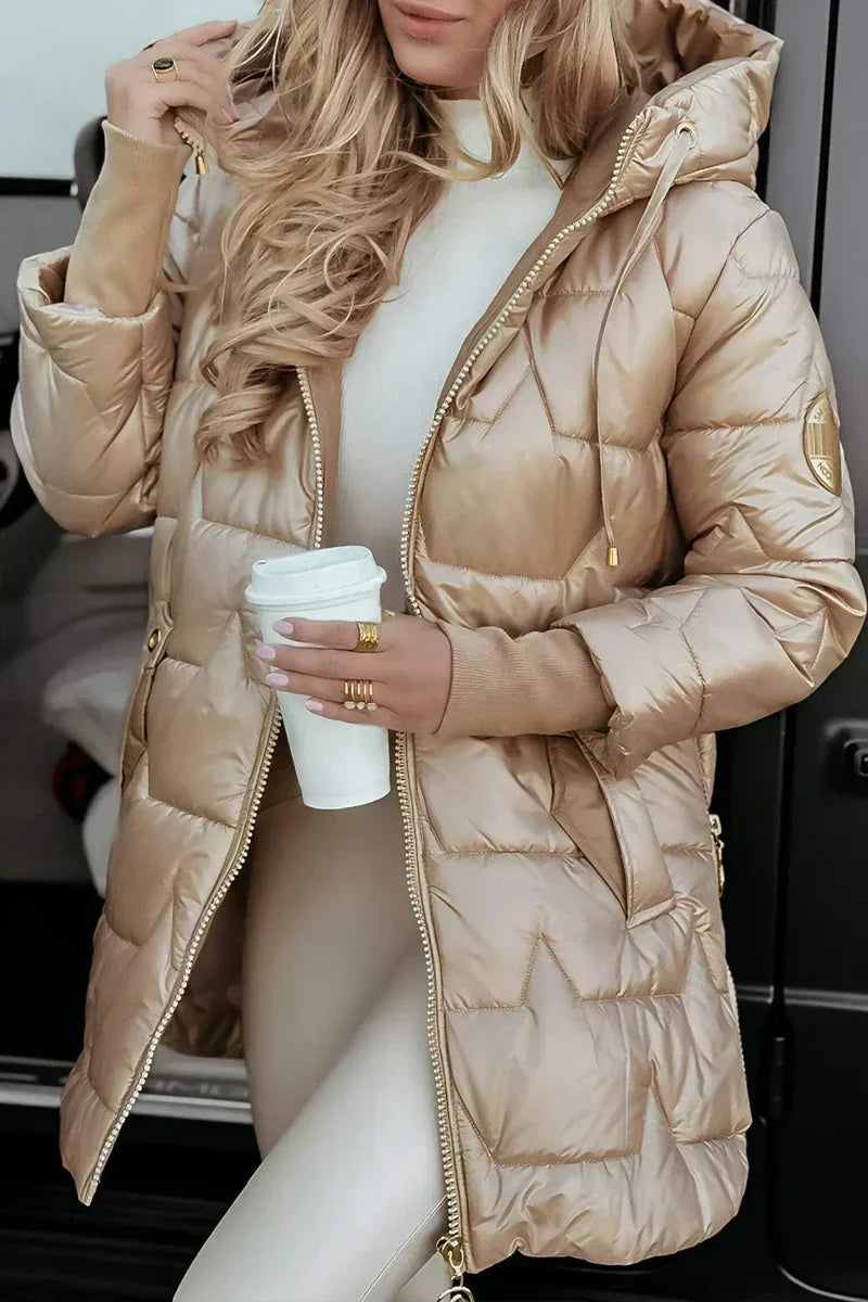 MOLLY | LONGLINE HOODED PADDED COAT