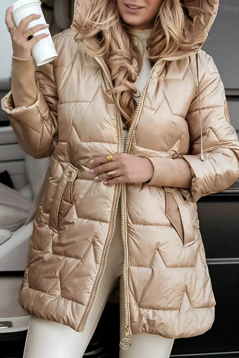 MOLLY | LONGLINE HOODED PADDED COAT