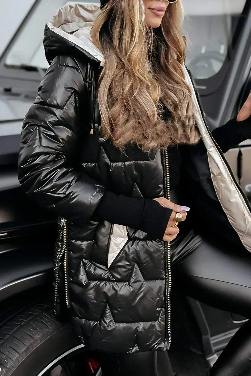 MOLLY | LONGLINE HOODED PADDED COAT
