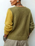 FREYA | COLOUR-BLOCK KNIT CARDIGAN