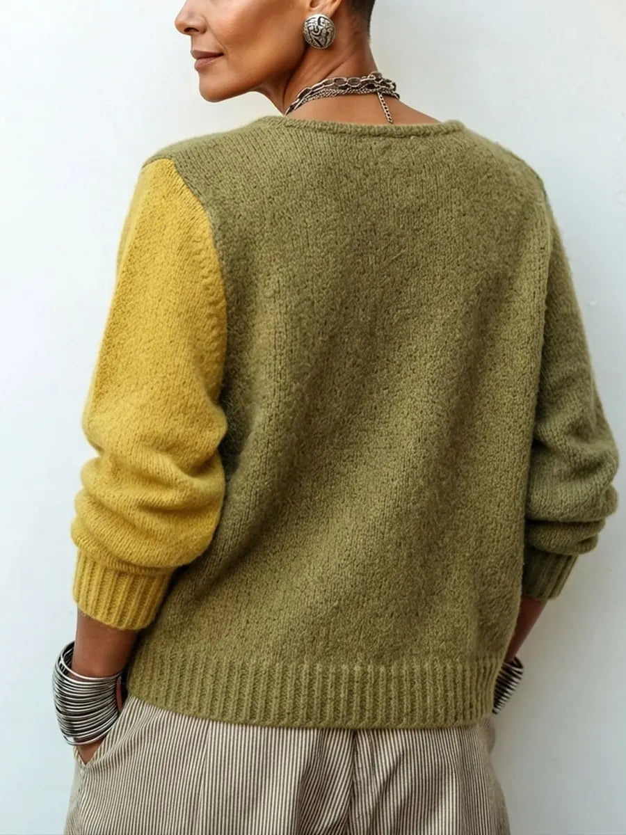 FREYA | COLOUR-BLOCK KNIT CARDIGAN