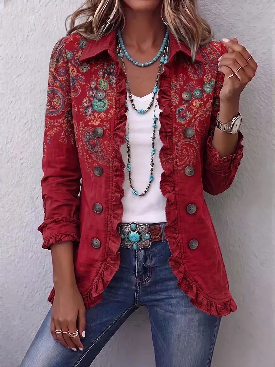 AUDREY | RUFFLE DETAIL JACKET