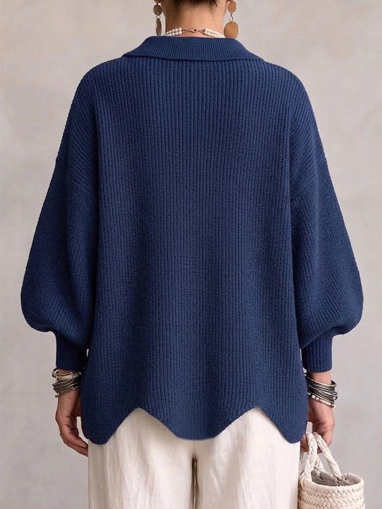 MABEL | OVERSIZED GOLD BUTTON CARDIGAN