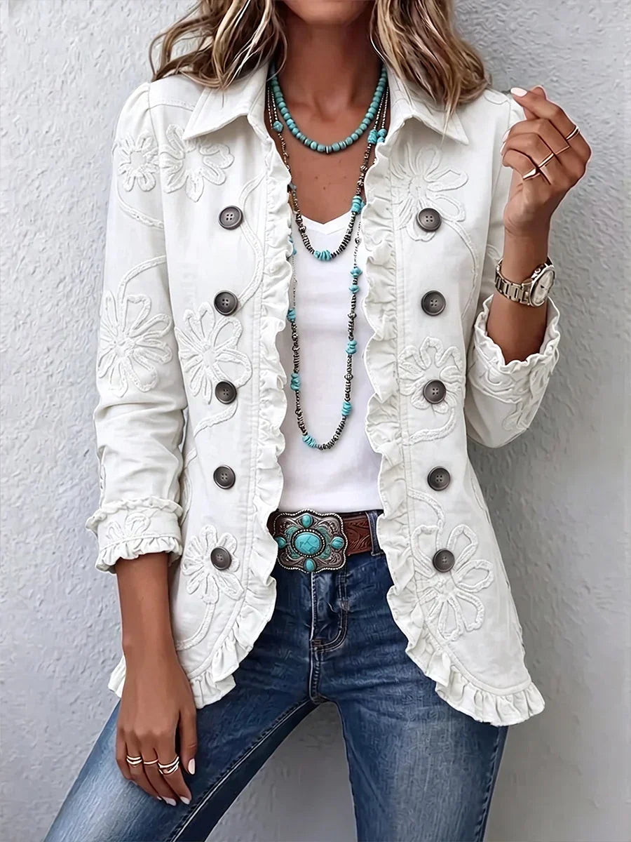 AUDREY | RUFFLE DETAIL JACKET