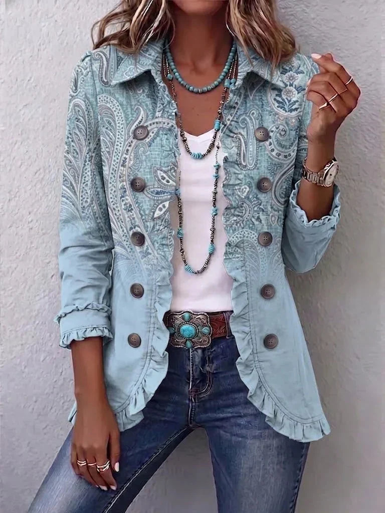 AUDREY | RUFFLE DETAIL JACKET