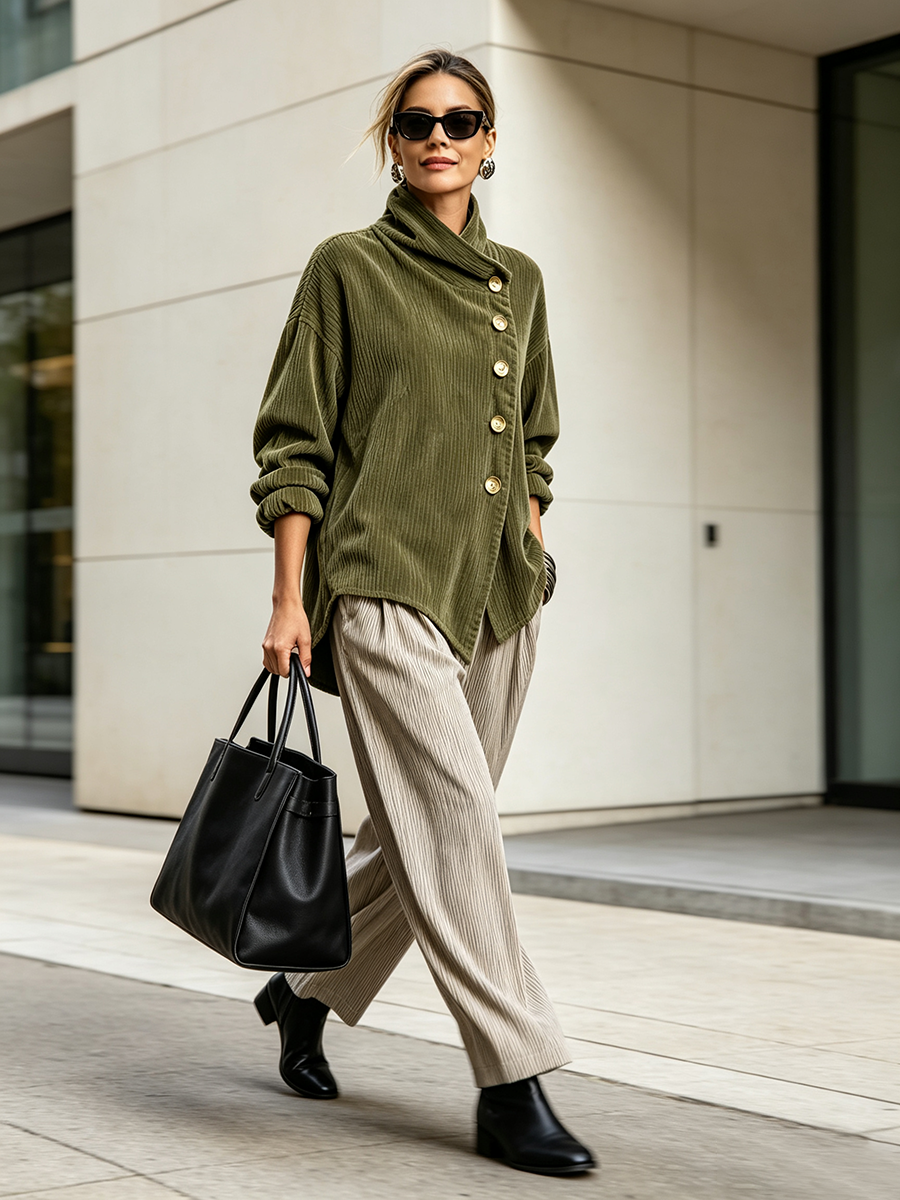 MAEVE | CORDUROY BUTTON JUMPER